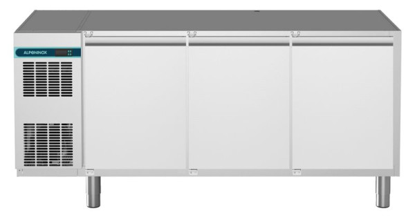 ALPENINOX Kühltisch, 3 Abteile CLM 650 3-7001, für GN 1/1, steckerfertig, Umluftkühlung, 402721123