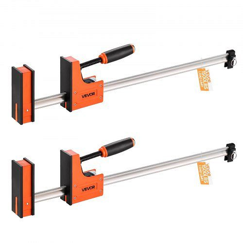 VEVOR Stangenklemmen, VE: 2 Stück, 914 mm, F-Klemme 680 kg Belastung, 98,4 mm Tiefe, Kunststoff & Stahl, Metallbearbeitung Orange, FJ36INCH2GPX4WDW0001V0