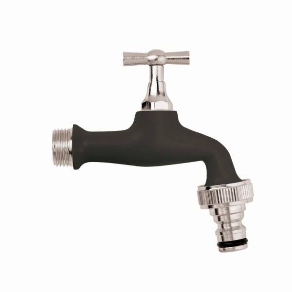Aquajet Garten-Wasserhahn 1/2" schwarz, VE: 4 Stück, 73995BLK