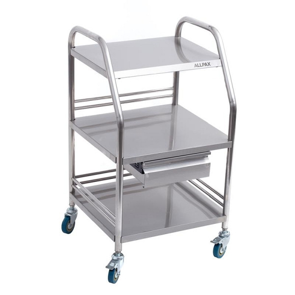 ALLPAX Laborwagen mit 3 Ablagen, 50 x 46 x 86 cm, 10022457
