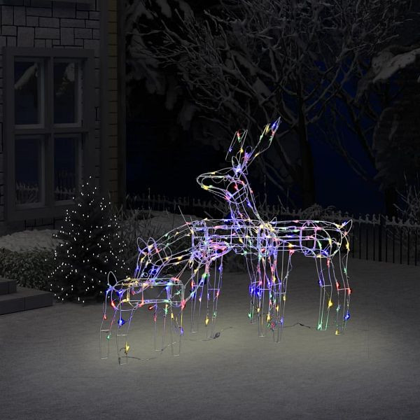 vidaXL 3-tlg. LED-Rentiere Set Weihnachtsdeko 229 LEDs, 328542