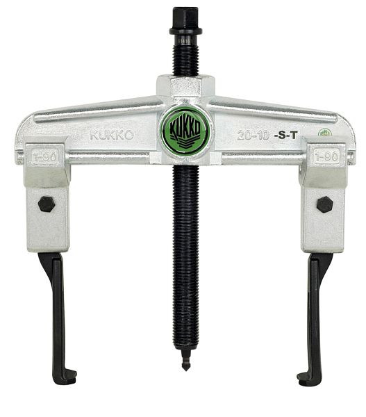 KUKKO 2-armiger Universal Abzieher mit extrem schmalen Abzughaken, Spannweite außen: 90 mm, 20-1-S-T
