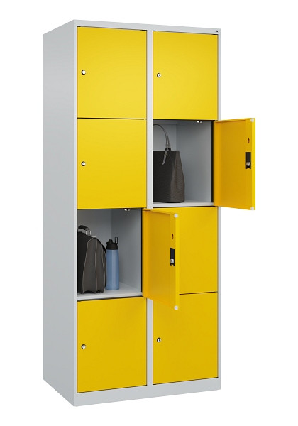 C+P Schließfachschrank Evolo PLUS, 8 Fächer, 1850x800x500mm, 7035/1023, 049000-224 S10001