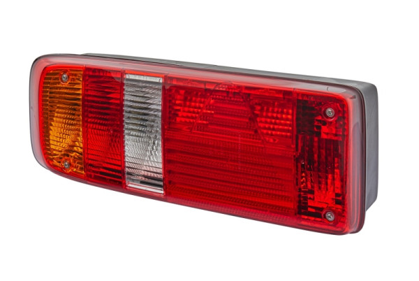 HELLA Heckleuchte, EasyConn I Hybrid, Hybrid, 24V, Anbau/geschraubt, mehrfarbig, LED-Lichtfarbe: rot, 7-pol (ECon), Rundstecker, links, 2VP 340 932-011