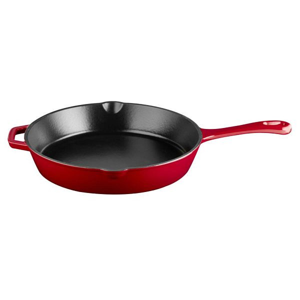 APS Pfanne 5 STARS - Gusseisen emailliert, Ø 29 cm (Innen Ø Boden: 25 cm) 2 Liter, induktionsgeeignet, ohne Deckel, rot, 88340