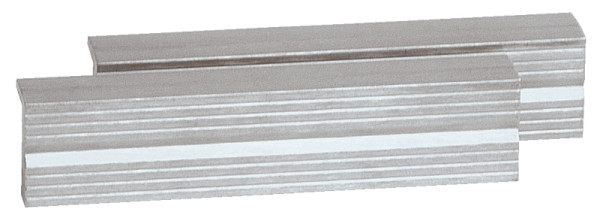 KUKKO Schraubstockbacken mit Magnetstreifen, Aluminium, glatt, Breite der Schraubstockbacken 125 mm, 545-125