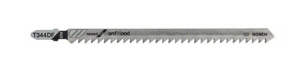Bosch Stichsägeblatt T 344 DF Speed for Hard Wood, 5er-Pack, VE: 10 Stück, 2608634243