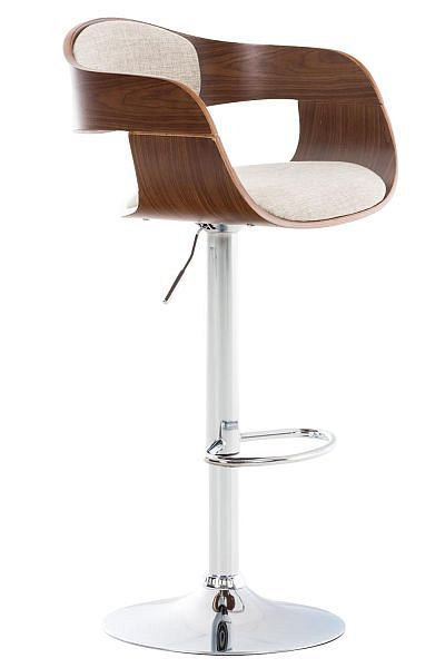 CLP Barhocker Kingston C Stoff, walnuss/creme, 304747