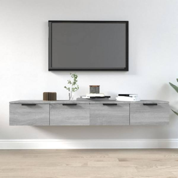 vidaXL Wandschränke 2 Stück Grau Sonoma 68x30x20 cm Holzwerkstoff, 3115898