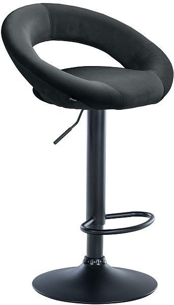 CLP Barhocker Olinda Samt schwarz, schwarz, 325992
