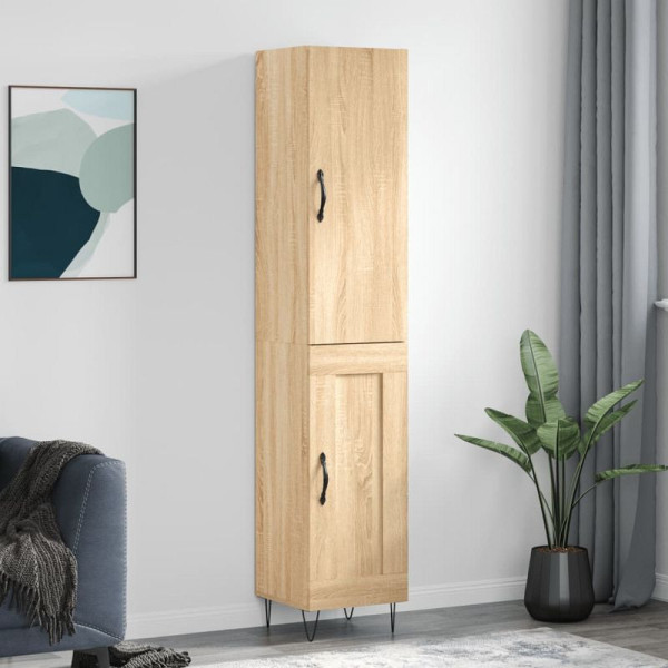 vidaXL Highboard Sonoma-Eiche 34,5x34x180 cm Holzwerkstoff, 3199140