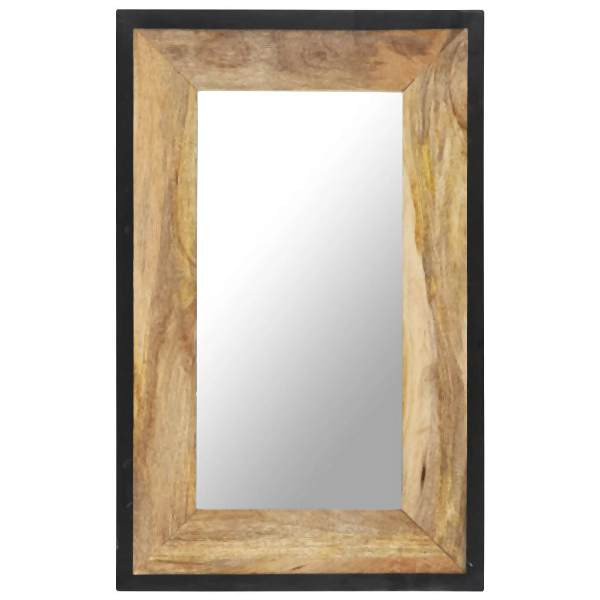 vidaXL Spiegel 80x50 cm Mango Massivholz, 321630, 8720286105221