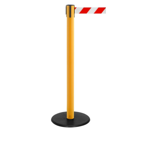 Stein HGS Personenleitsystem -P-Line Famous-, gelb, rot/weiß diagonal (schraffiert), mit Gurtendstück (Standard), Gurtlänge: 4 m, 12820-1302