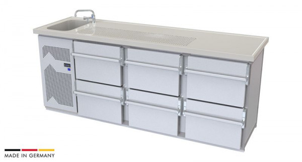 hefa Theke Novis 23/1L-ZZZ, Abmaße: 950 x 2.300 x 650/700 mm, Novis 23/1L-ZZZ