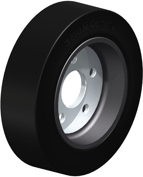 Blickle GEVA 302/5 Rad aus Elastik-Vollgummi, Schwarz, 754434