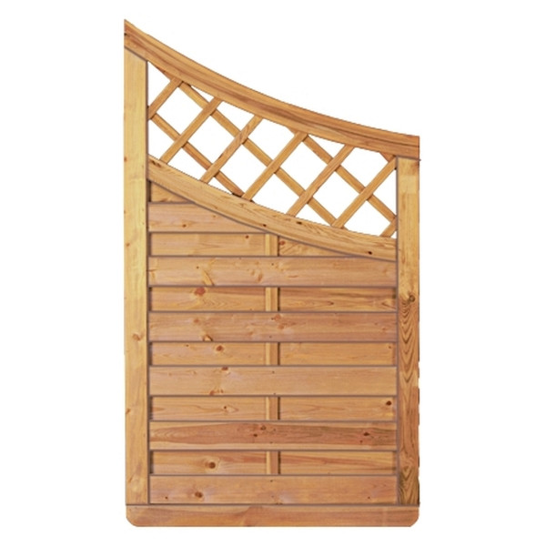 T&J Avantgarde-Serie Doppelbogen-Abschluß, 90 x 160/120 cm, kdi-grün, Rahmen 45/68 mm, Lamellen glatt, 23935