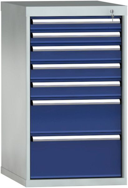 KLW Schubladenschrank 1000 x 572 x 750 mm H x B x T, Einbaumaß: 900 mm, Einteilung: 27x36 Einheiten, VN / 75 kg, SEB1000-07NP-001