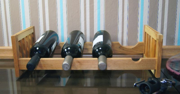 Metra Weinregal, massives Walnussholz, geölt, stapelbar, 10081, 4250417700819