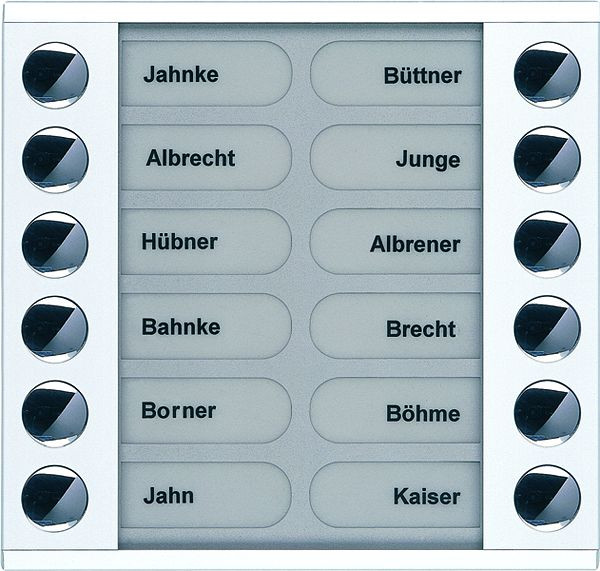 TCS Klingeltastenerweiterung für Audio Außenstation Serie PES/AVE 12 Klingeltasten (rechts-/linksbündig), AP weiß, PET12-WS/04