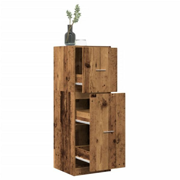 vidaXL Apothekerschrank Altholz-Optik 40x41x118 cm Holzwerkstoff, 855203
