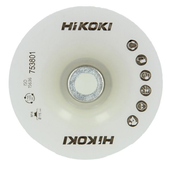 HiKOKI Stützteller 115mm x M14, Weiß, ISO 15636, 753801