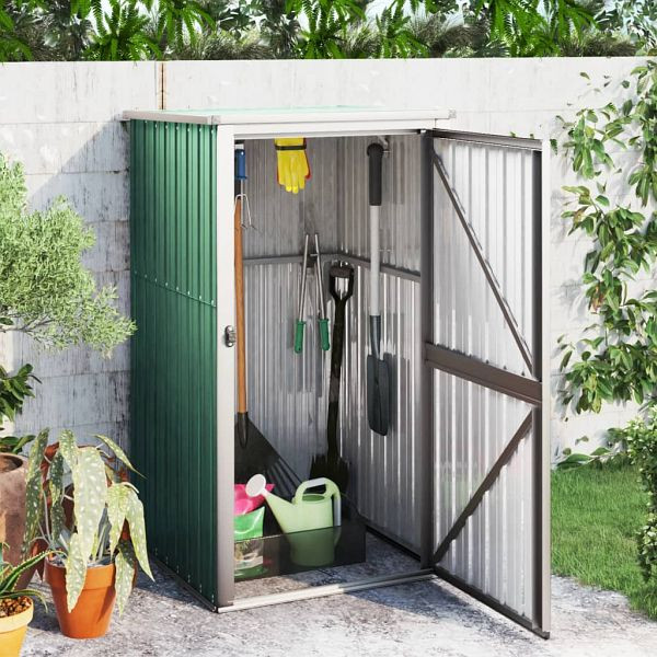 vidaXL Gerätehaus Grün 88x89x161 cm Verzinkter Stahl, 316205