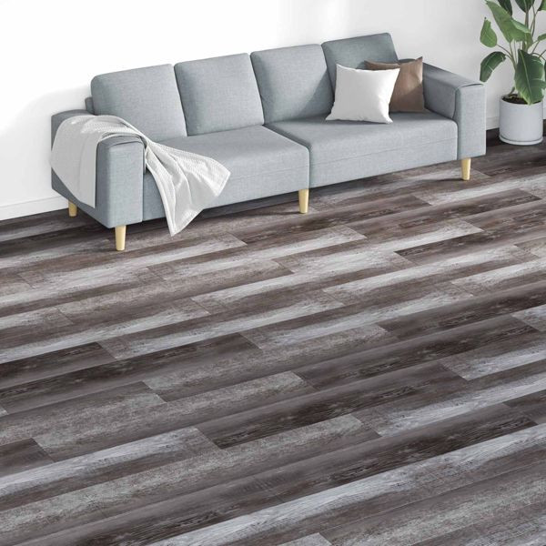 vidaXL Bodenplanken 18-teilig Braun 5,26 m² PVC, 42046298