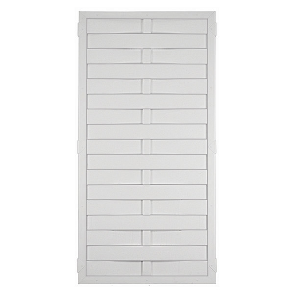 T&J LIGHTLINE KS-LAMELLENZAUN, 90 x 180 cm, Füllung / Rahmen WEISS, 46223