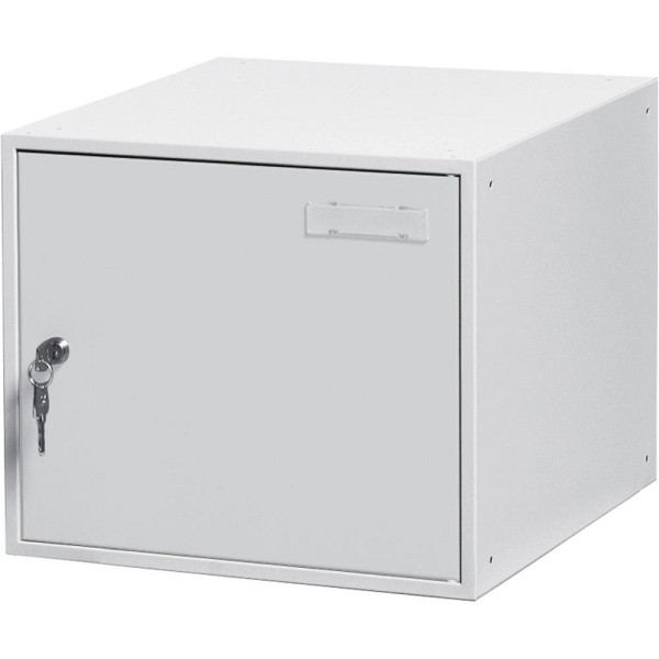 Deskin Schließfachwürfel SYSTEM SP, Lichtgrau RAL 7035, 400 x 450 x 350 mm, 212029