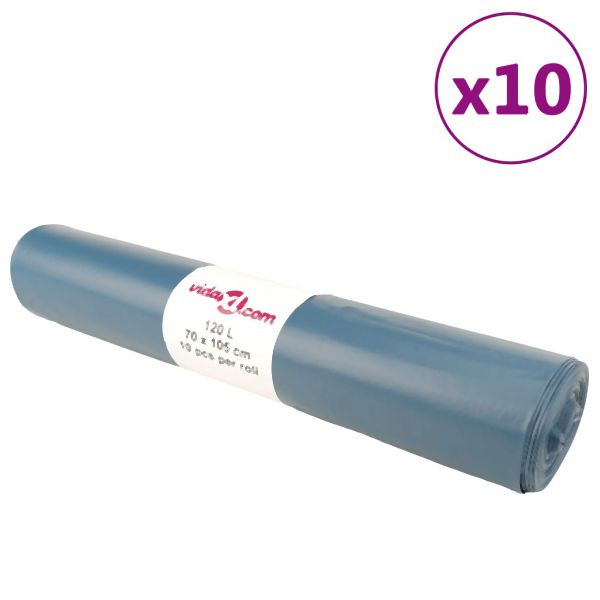 vidaXL Müllsäcke, Verpackungseinheit: 100 Beutel, Blau 120 L, 155346