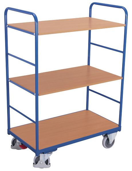 VARIOfit Etagenwagen hoch, Außenmaße: 1.260 x 800 x 1.530 mm, RAL 5010 enzianblau, LadehöheLadehöhen: 525 / 1.070 mm, sw-800.245