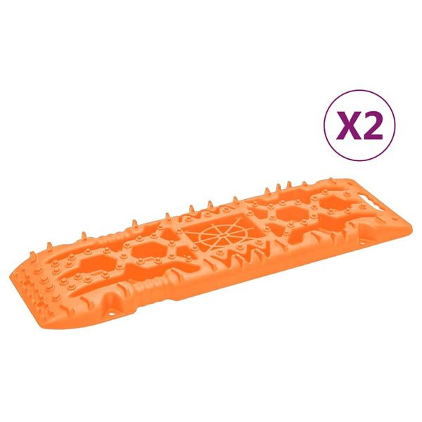 vidaXL Traktionsmatten 2 Stück Orange 107x31x7 cm Nylon, 210772