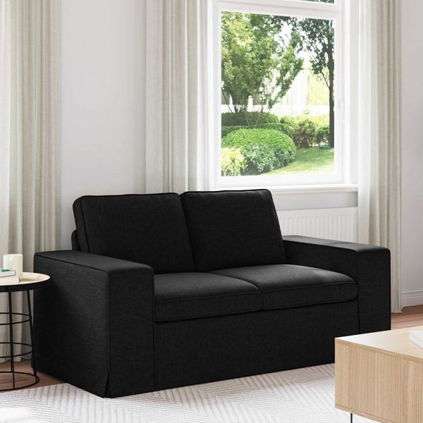 vidaXL Sofa 120cm Schwarz Metall, 42024385, 8721364376861