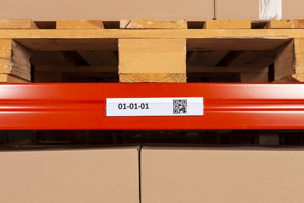 KROG Etikettenhalter selbstklebend mit verkürzter und nach vorne gebogener Vorderseite 210 x 35 mm, SBA210-35