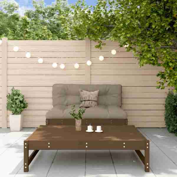 vidaXL 2-tlg. Garten-Lounge-Set mit Kissen Honigbraun Massivholz, 3186105