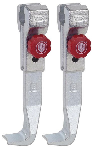 KUKKO 2 schnellverstellbare Abzughaken (Paar), Hakenlänge: 300 mm, 3-302-P