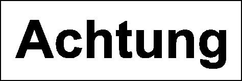 DENIOS GHS Schild, Text "Achtung", Folie, selbstklebend, 21 x 7 mm, VE: 10 Bogen à 35 Stück, 190600