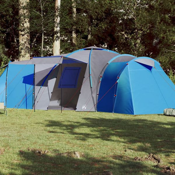 vidaXL Kuppel-Familienzelt 12 Personen Blau Wasserdicht, 94347