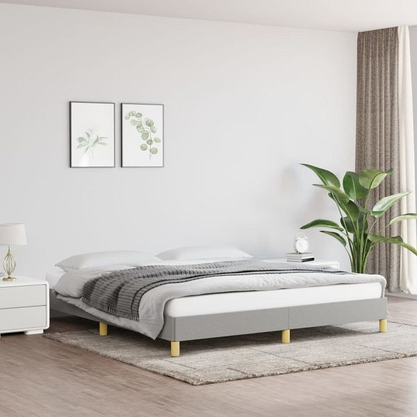 vidaXL Bettgestell Hellgrau 180×200 cm Stoff, 346834, 8720287168836