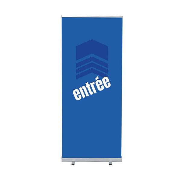 Showdown Displays Roll-Banner Budget 85 Komplettset Eingang Blau Französisch, RBB085LSFI564