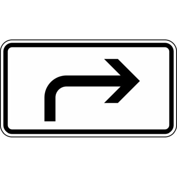 Stein HGS Vorankündigung, rechtsweisend Nr. 1000-21, 600 x 330 mm, Flachform 3 mm, RA2, 1000-21-223