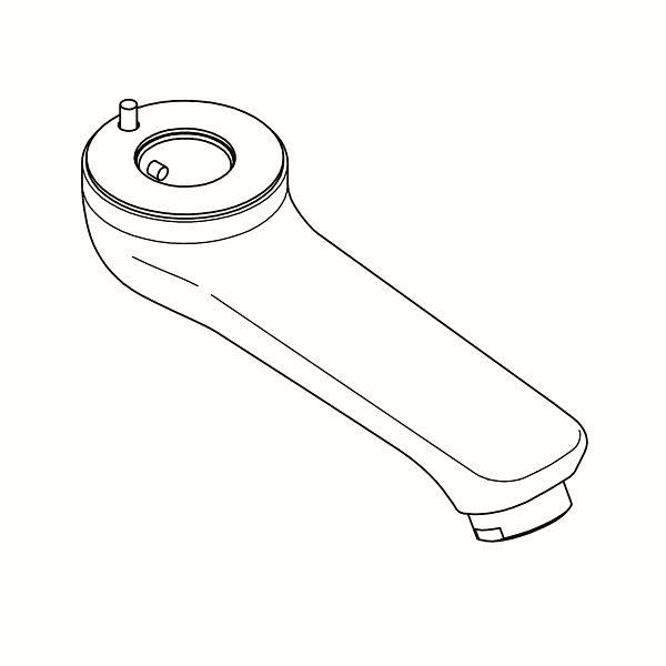 KWC Schwenkauslauf, F4, 115 mm, Laminarstrahlregler 9l, 2030071293