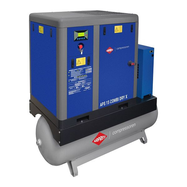 Airpress Schraubenkompressor 10 bar 500L 15 PS/11 kW 1440 l/min (APS 15 Combi Dry X), 369015-P