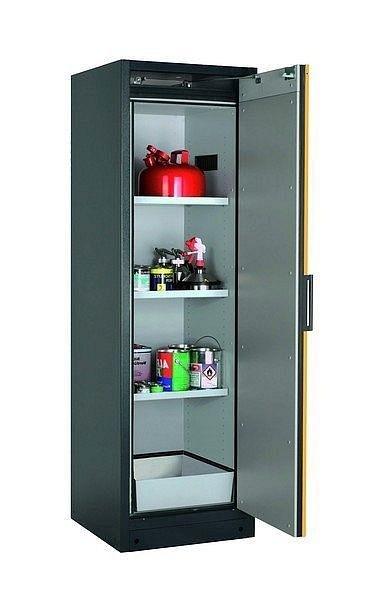 asecos Sicherheitsschrank Q-CLASSIC-90, Q90.195.060.R in sicherheitsgelb RAL 1004 mit 3x Fachboden (Stahlblech), 30073-040-33409