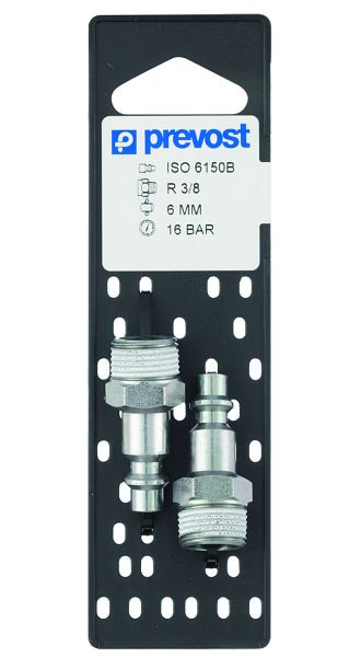 Prevost Nippel Iso B mit konischem Außengewinde auf Lochplatte, AG BSPT= M14 x 1,25, VE: 2 Stück, IRP 066354P2