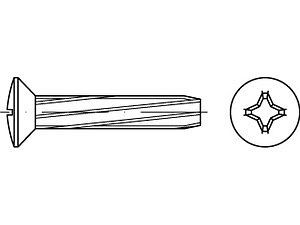 Gewinde-Schneidschrauben DIN 7516 Stahl E M 8 x 30 -H galvanisch verzinkt VE=S (250 Stück)