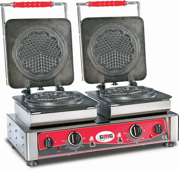 GMG Waffeleisen Amore-M, 2x (Ø 17cm), wechselbare Backplatte sehr einfach Montage, 50° bis 300°C, leichte Reinigung, WE-21M
