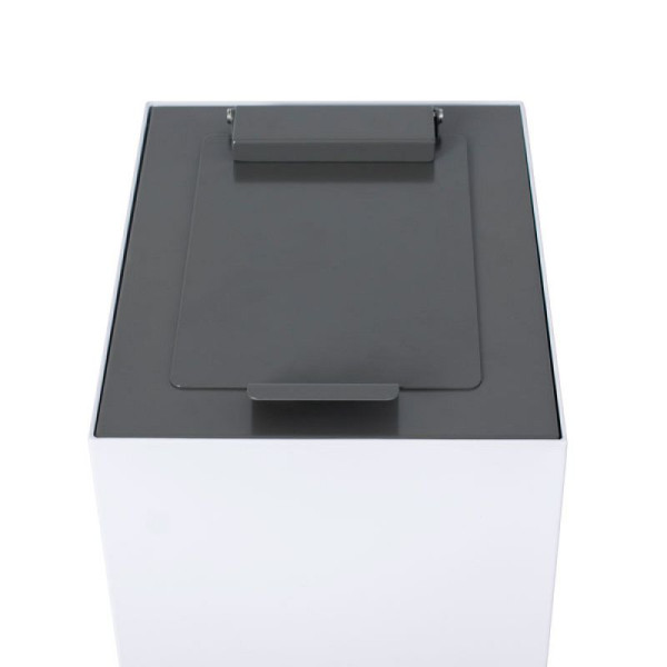 STEIN HGS Top mit Klappendeckel für modulare Abfalltrennanlage, 60 Liter, dunkelgrau, 83902.0002