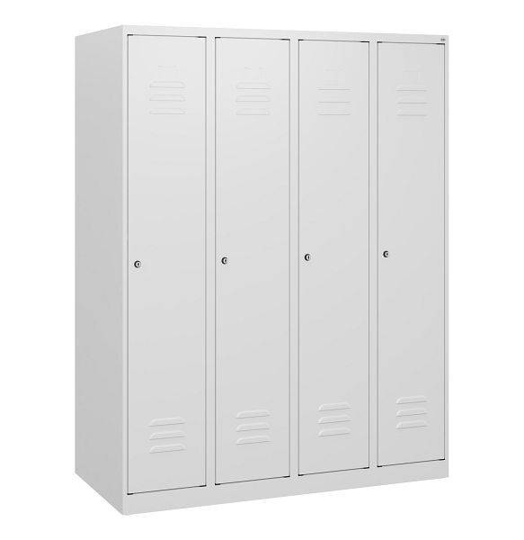 C+P Umkleidespind Classic PLUS, 4 Abteile, 1530x1200x500mm, 9016/9016, Zylinderschlösser, 0800005-40 S10013