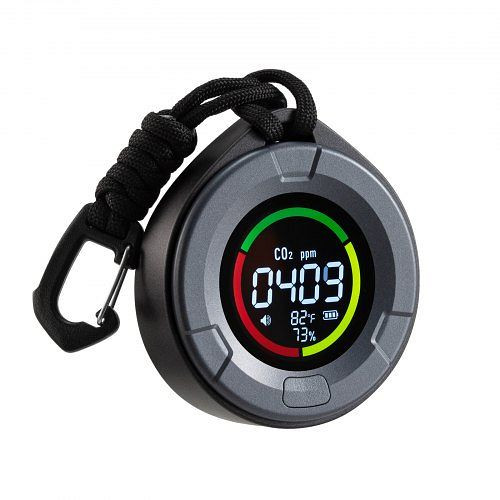 VEVOR Tragbarer CO2 Melder mit Temperatur-& Feuchtigkeitsanzeige, 400-5000 PPM, NDIR-Sensor, für Zuhause, Büro, Auto, EYHTJCQEYHTJ84JIU001V9